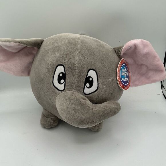 Ringling Bros Barnum & Bailey Circus Elephant Plush Round Gray 7” NWT - Picture 1 of 5